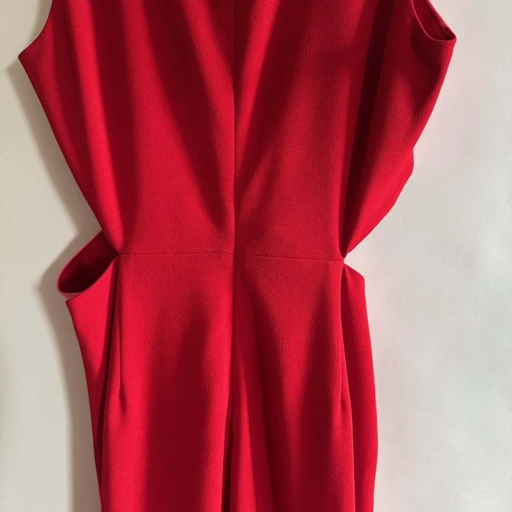 One 33 Social Color Block Bow Front Gown Side Cutouts Pink Red 8 Event Dress - Picture 6 of 16